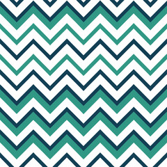 Bold blue Chevron Pattern with Seamless Zigzag Stripes on White Background