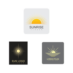 Sun logo vector template symbol design