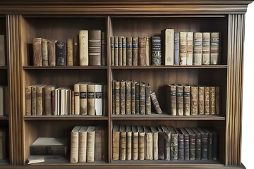 Naklejka premium Books in a Library Setting