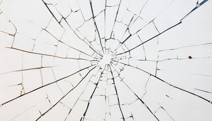 Shattered Glass Pattern on White Background