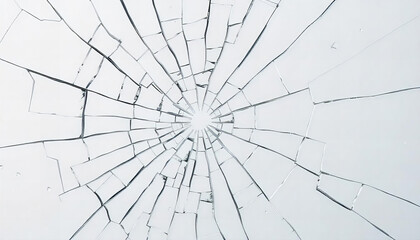 Shattered Glass Pattern on White Background