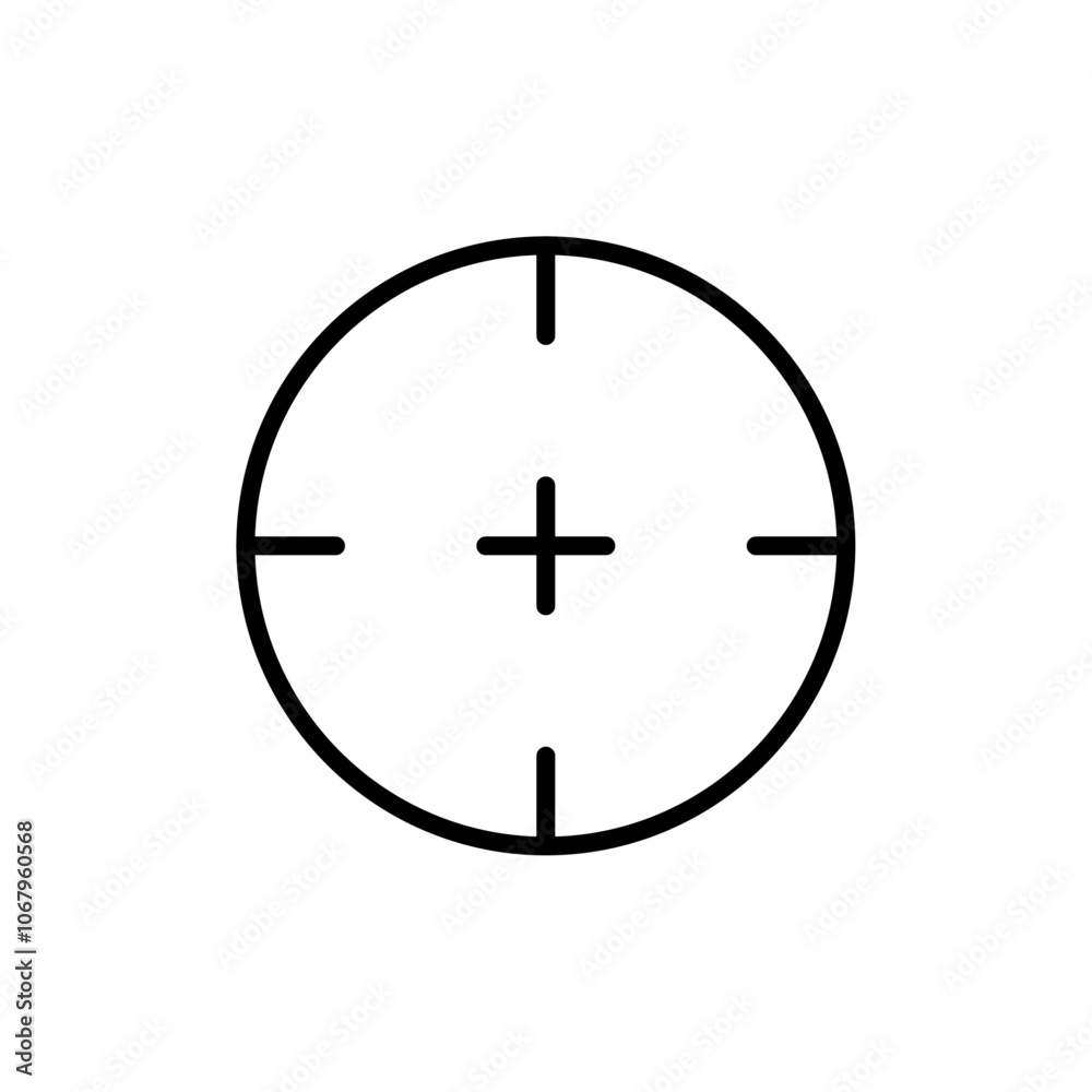 Aufkleber aim icon outline vector for web ui
