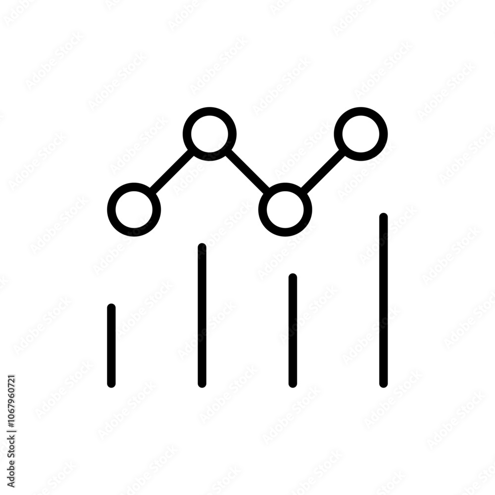 Leinwandbilder analytic icon outline vector for web ui