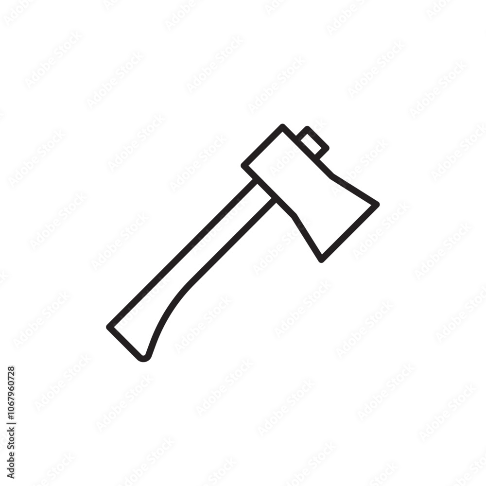 Aufkleber axe icon outline vector for web ui