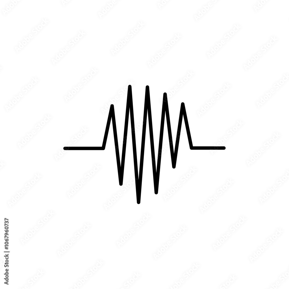 Poster audio icon outline vector for web ui
