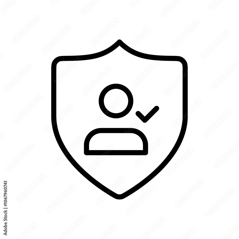 Poster Authentication icon Outline vector for web ui