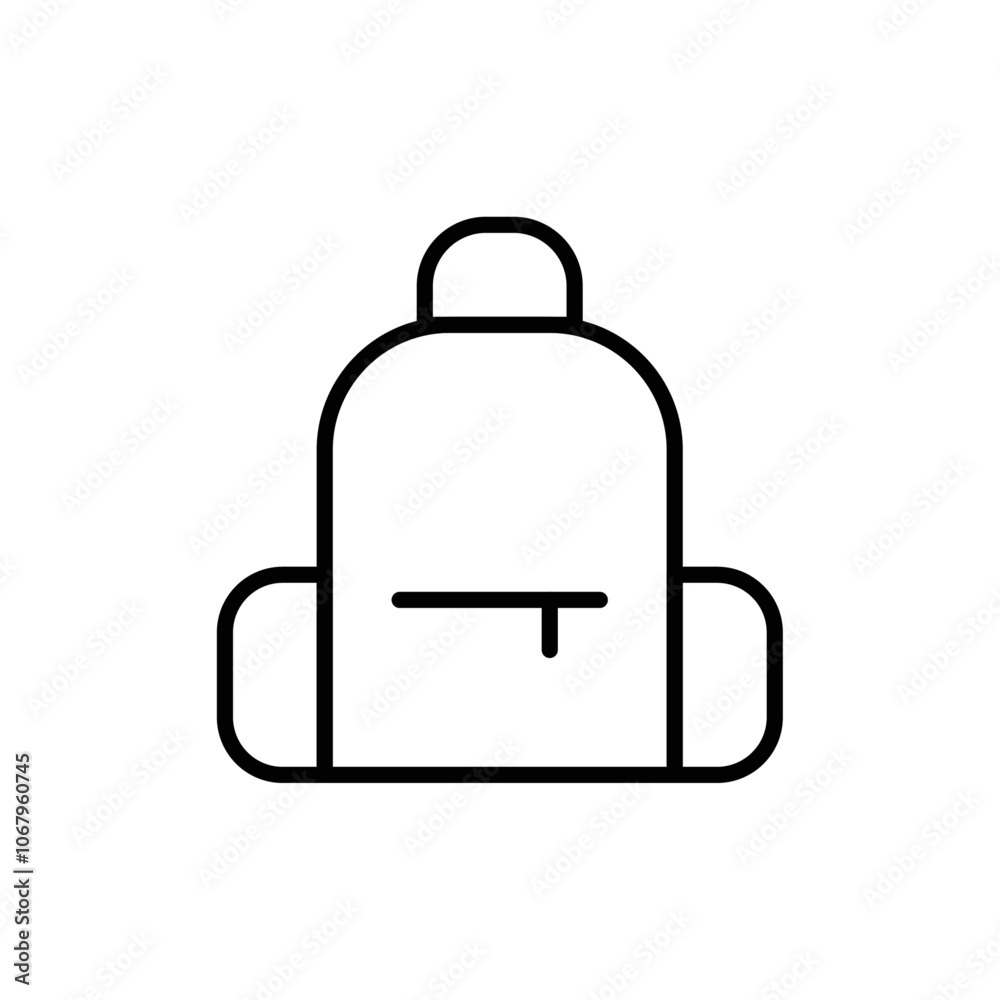 Poster Backpack icon Outline vector for web ui