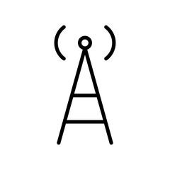 Antenna icon Outline vector for web ui