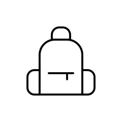 Backpack icon Outline vector for web ui