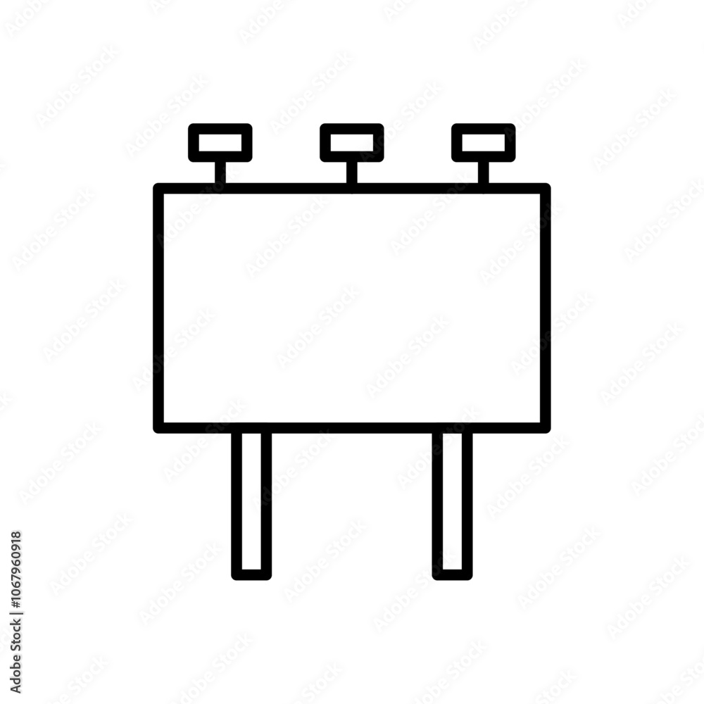 Poster Billboard icon Outline vector for web ui