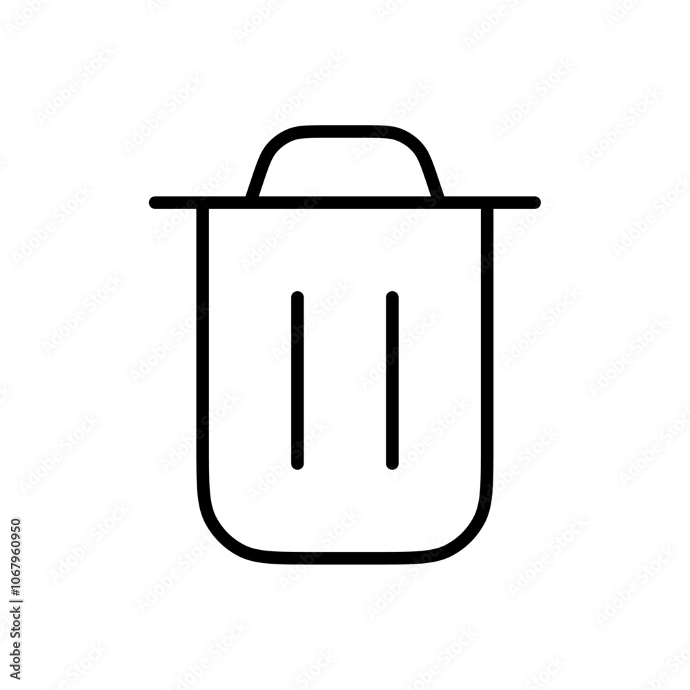 Poster bin icon outline vector for web ui