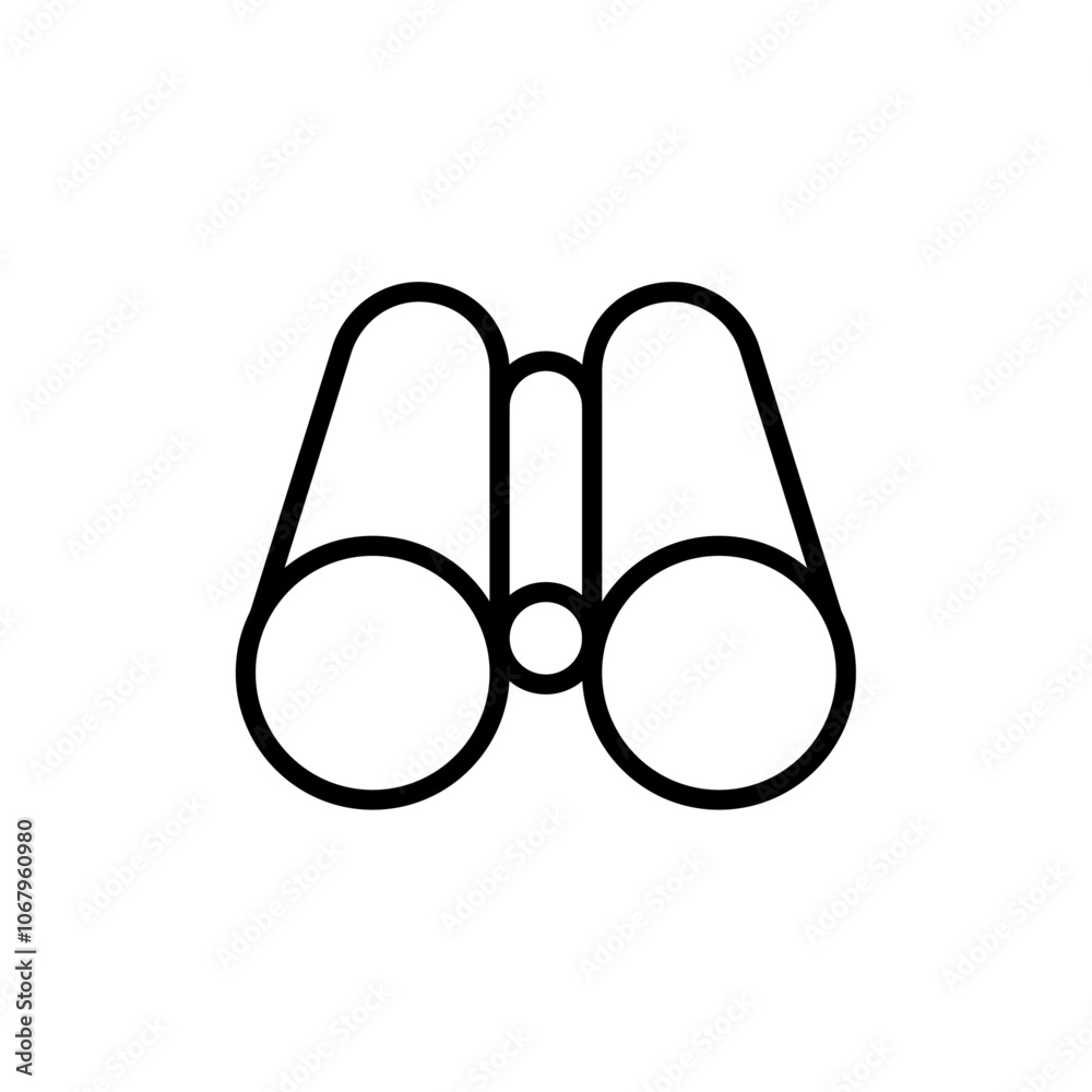 Poster binoculars icon outline vector for web ui