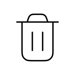 Bin icon Outline vector for web ui