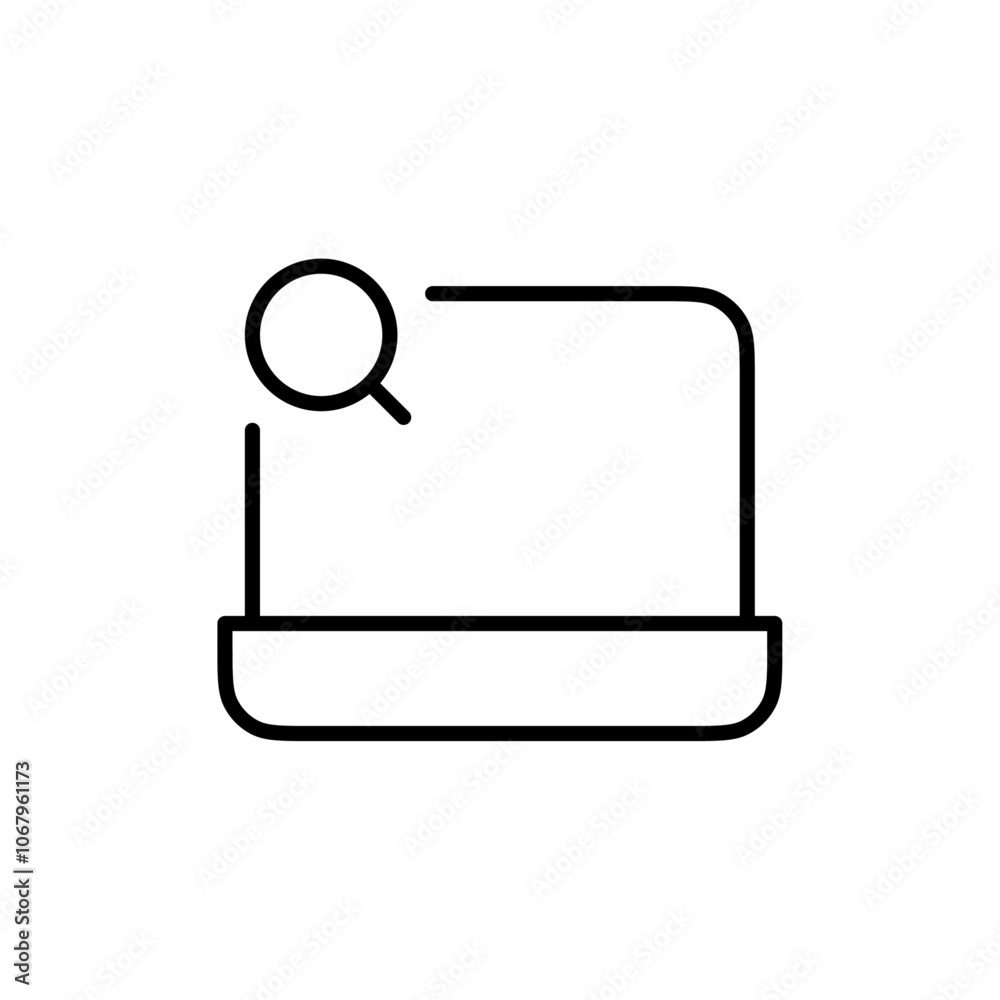 Aufkleber Browsing icon Outline vector for web ui