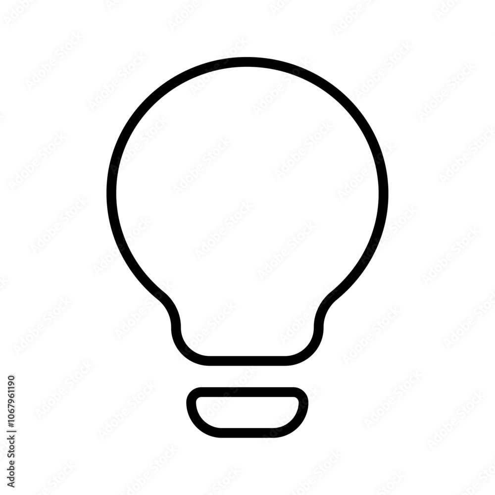 Aufkleber bulb icon outline vector for web ui