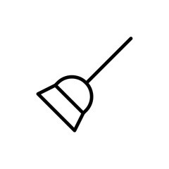 Broom icon Outline vector for web ui
