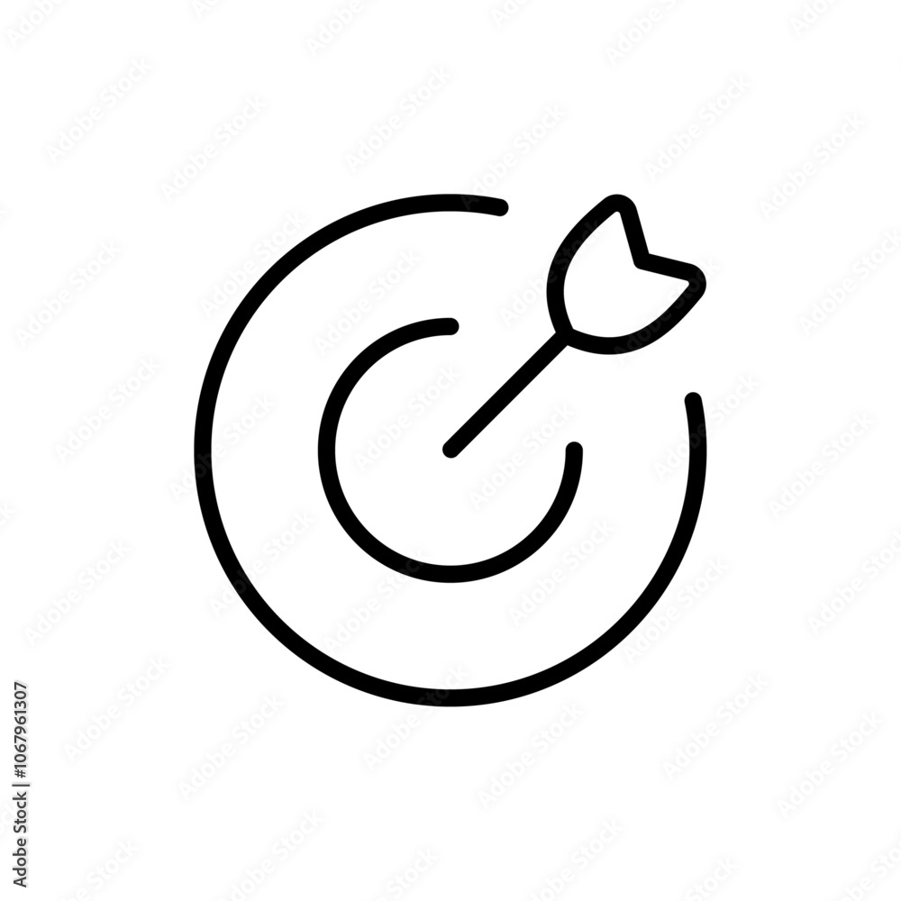 Poster bullseye icon outline vector for web ui