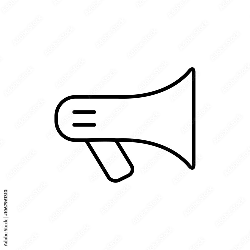 Poster bullhorn icon outline vector for web ui
