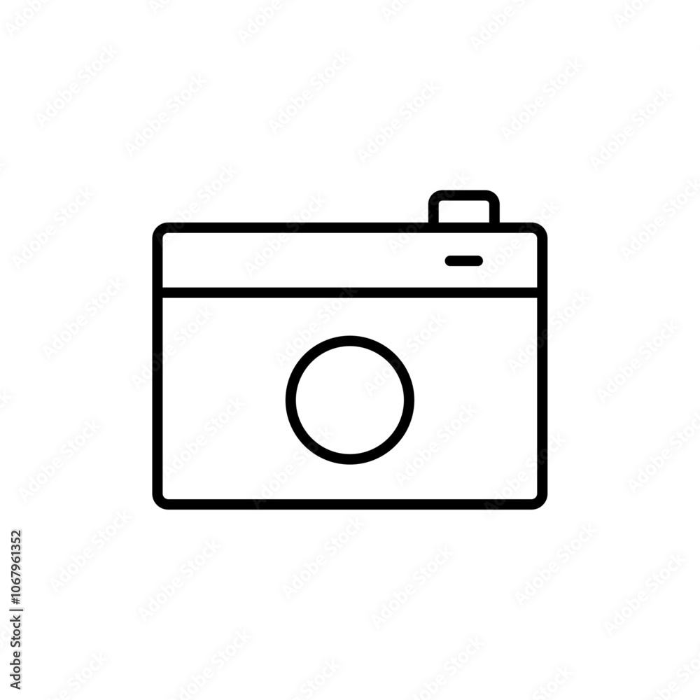 Poster Camera icon Outline vector for web ui