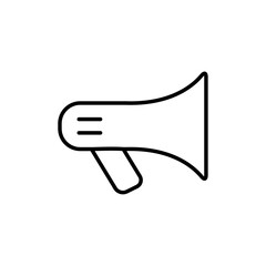 Bullhorn icon Outline vector for web ui