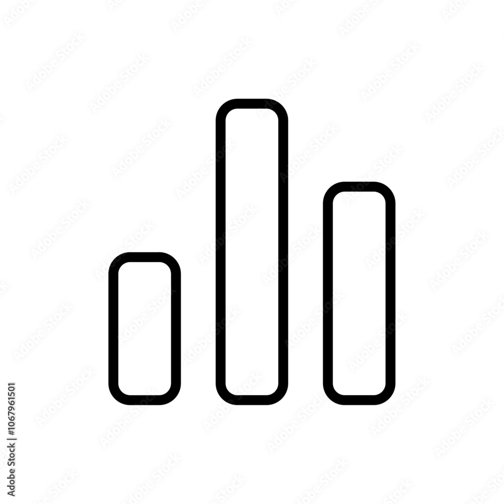 Poster Chart icon Outline vector for web ui