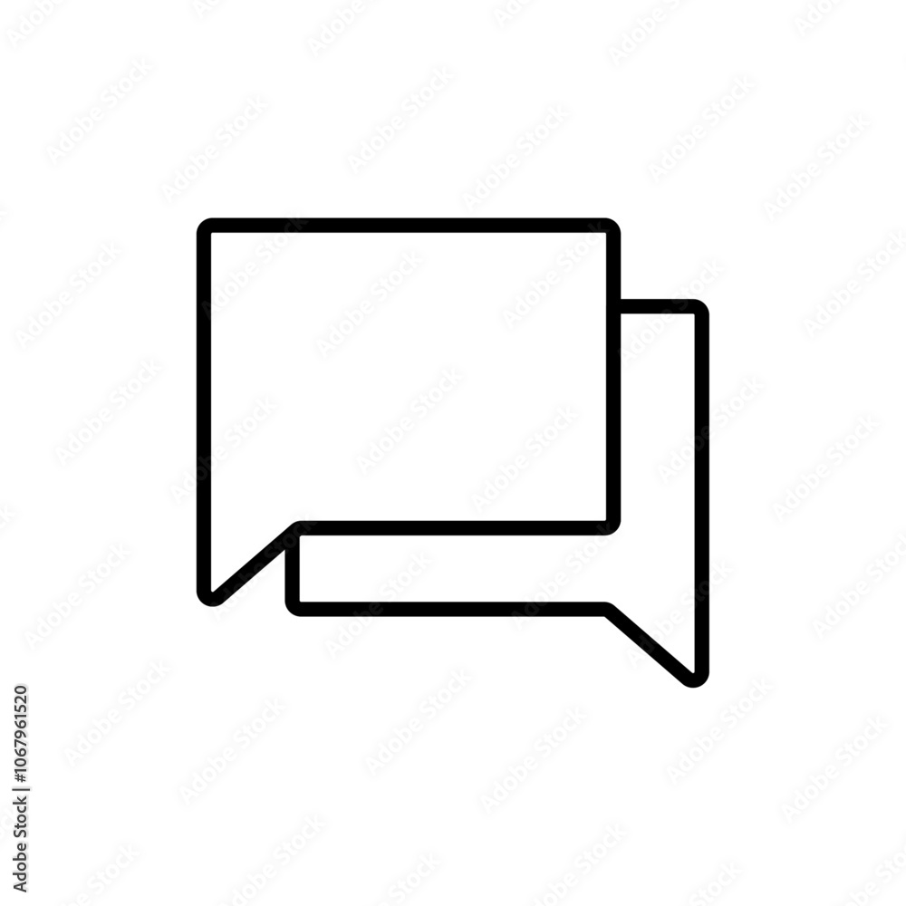 Poster Chat icon Outline vector for web ui