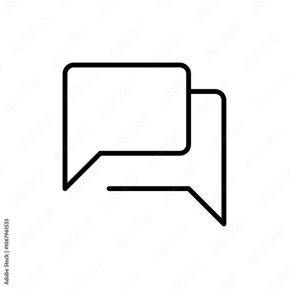 Poster Chat icon Outline vector for web ui