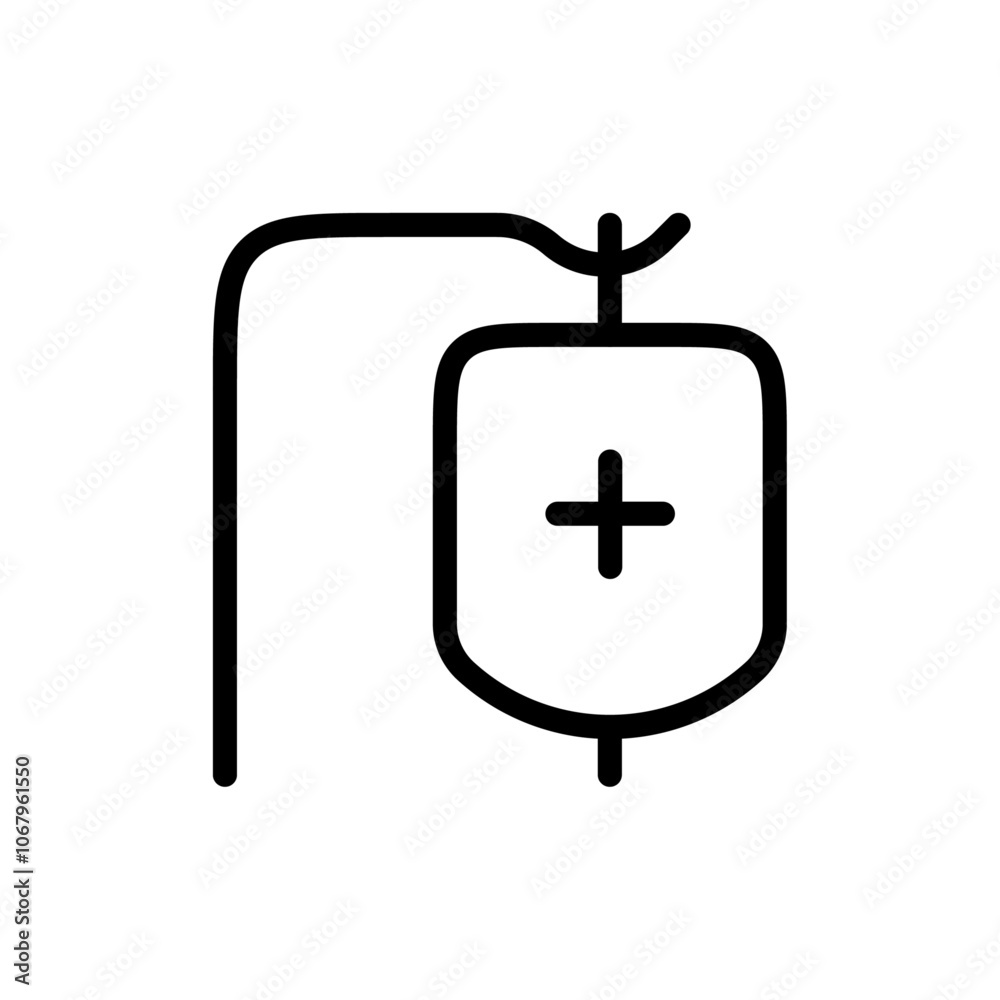 Poster chemotherapy icon outline vector for web ui