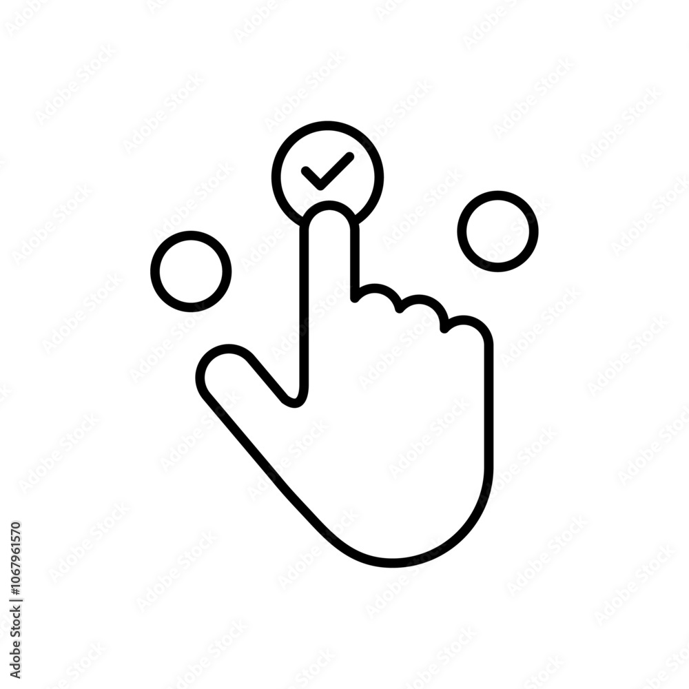 Poster Choice icon Outline vector for web ui