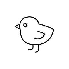 Chick icon Outline vector for web ui