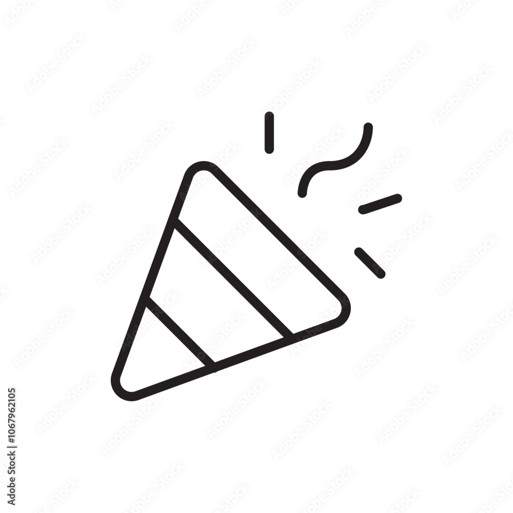 Aufkleber Confetti icon Outline vector for web ui