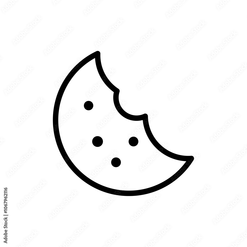 Poster Cookie icon Outline vector for web ui