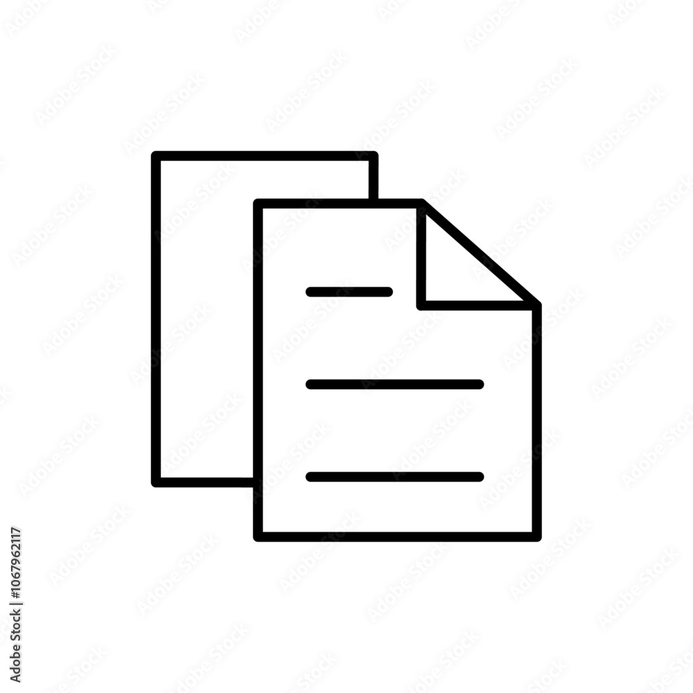 Leinwandbilder copy icon outline vector for web ui