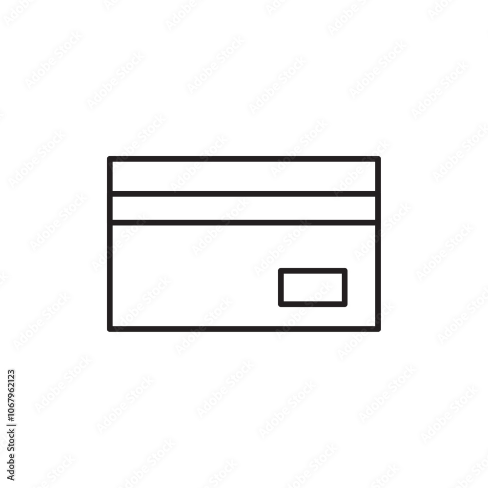 Poster Credit card icon Outline vector for web ui