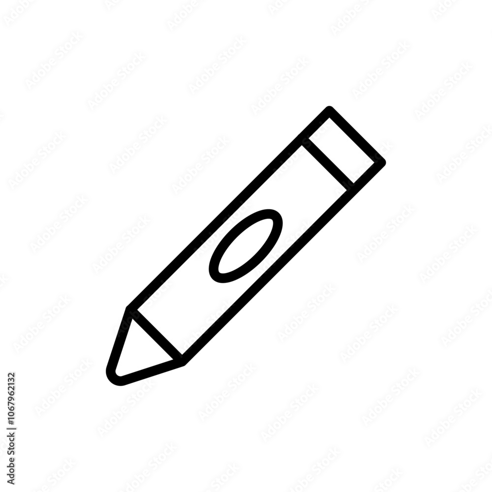 Aufkleber Crayon icon Outline vector for web ui