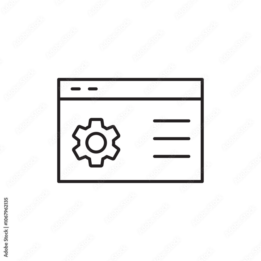 Poster Control panel icon Outline vector for web ui