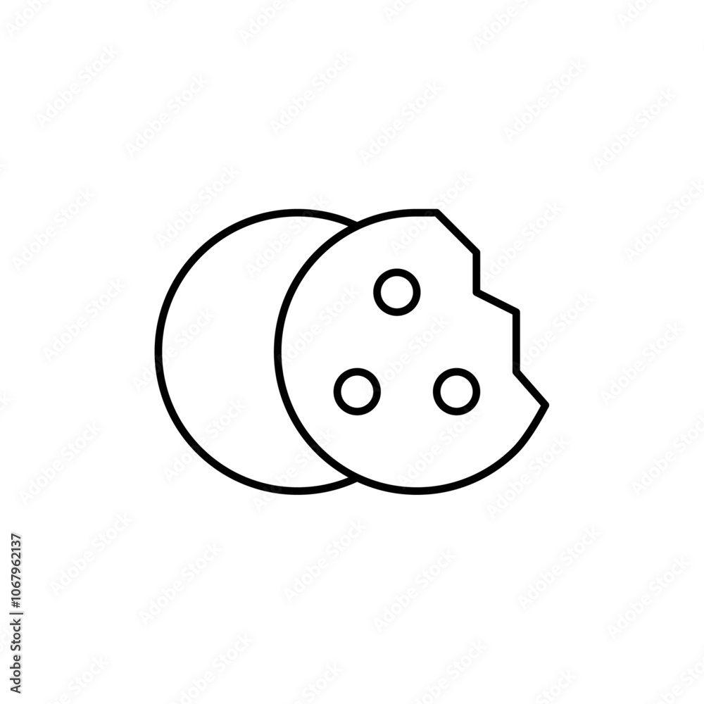 Poster Cookie icon Outline vector for web ui