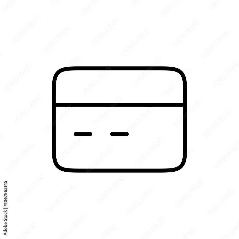 Poster credit card icon outline vector for web ui