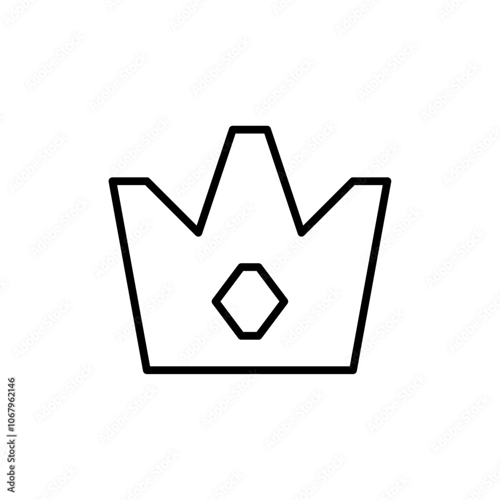 Poster Crown icon Outline vector for web ui