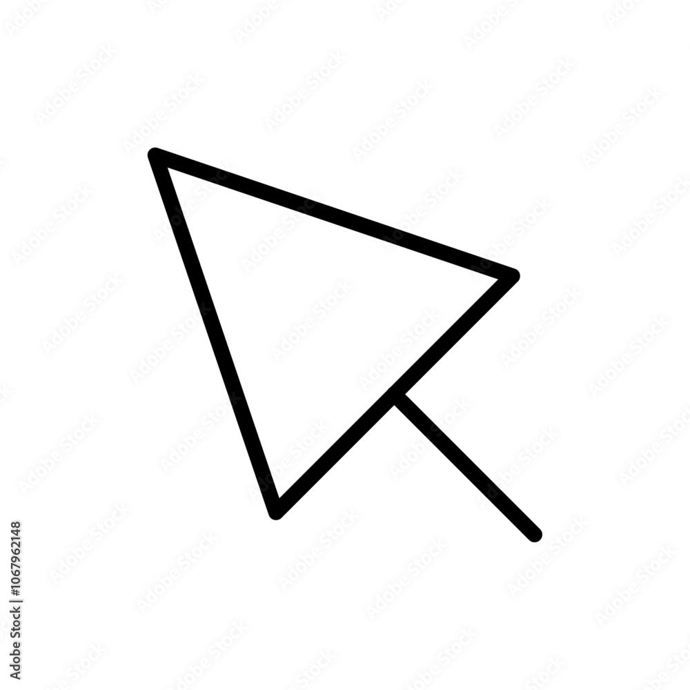 Aufkleber Cursor icon Outline vector for web ui
