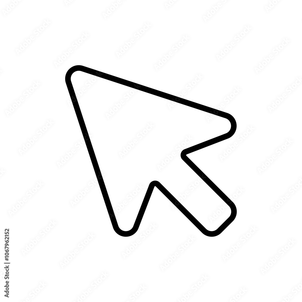 Aufkleber Cursor arrow icon Outline vector for web ui