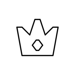 Crown icon Outline vector for web ui