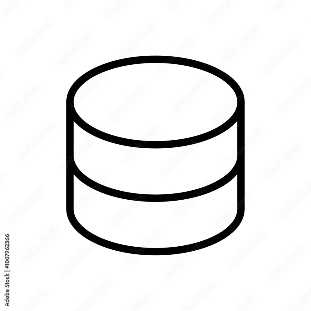 Leinwandbilder database icon outline vector for web ui