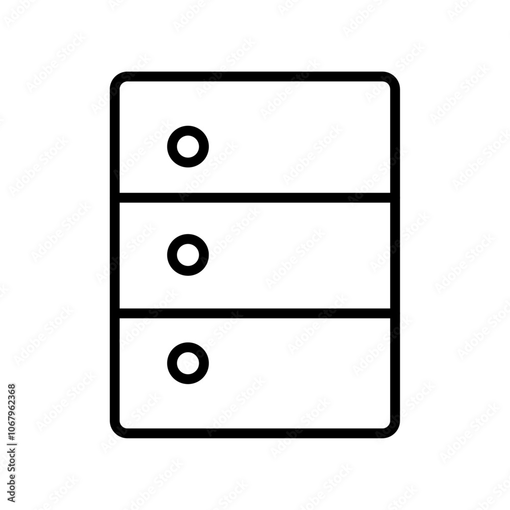 Poster Database icon Outline vector for web ui