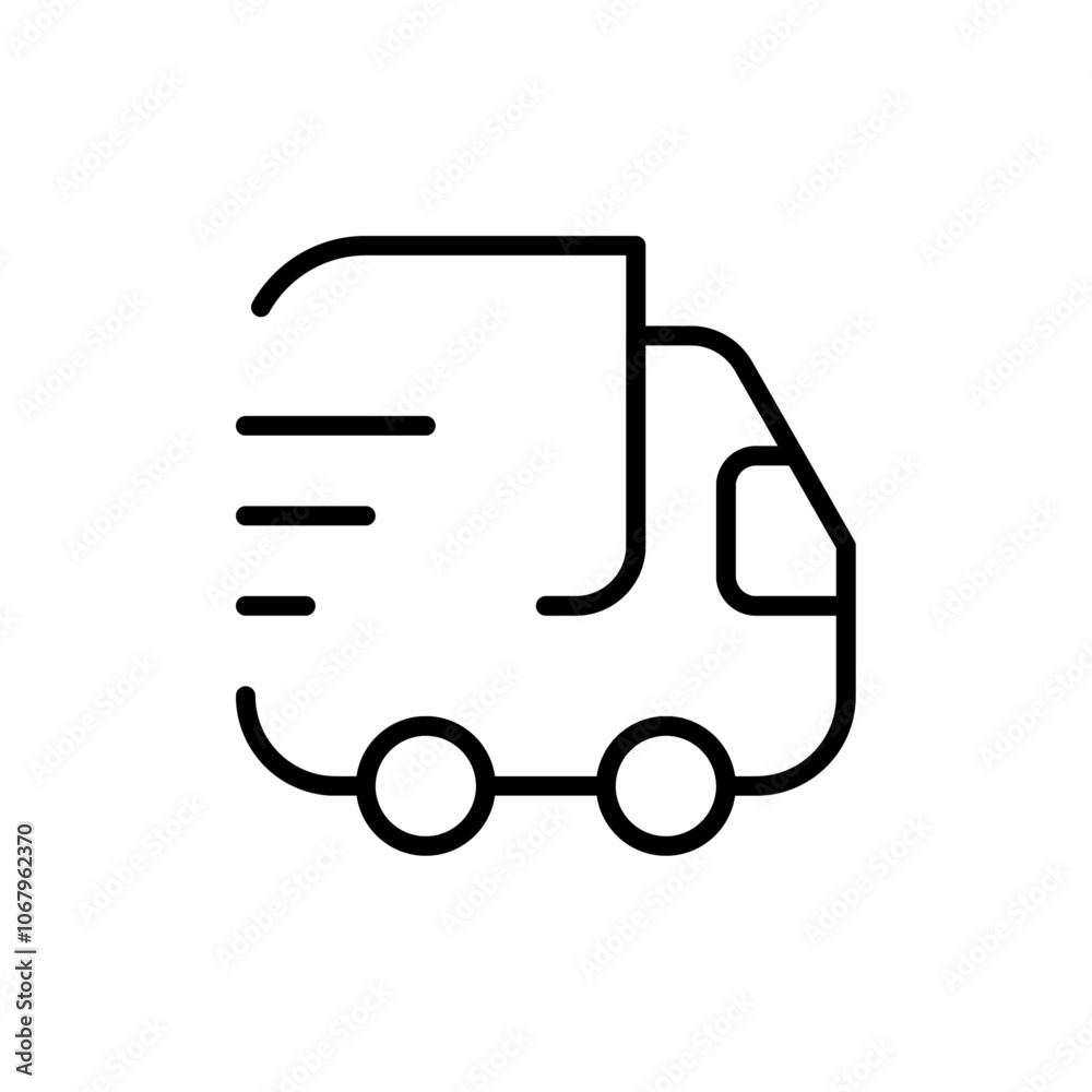 Poster Delivery icon Outline vector for web ui