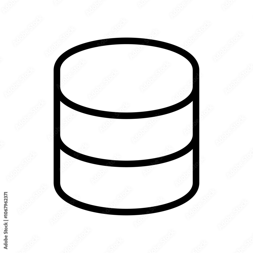 Poster Database icon Outline vector for web ui