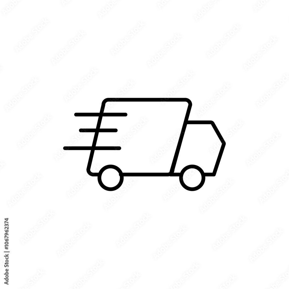 Aufkleber Delivery icon Outline vector for web ui