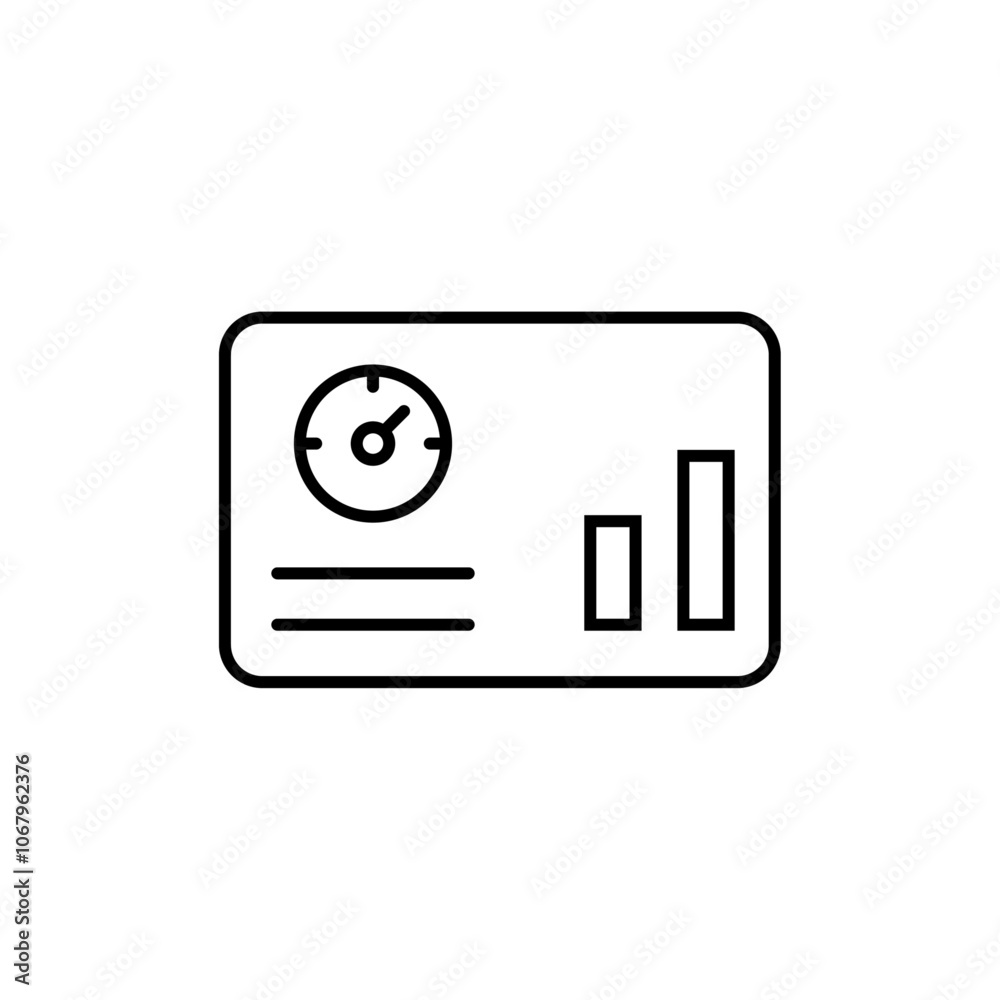 Poster Dashboard icon Outline vector for web ui