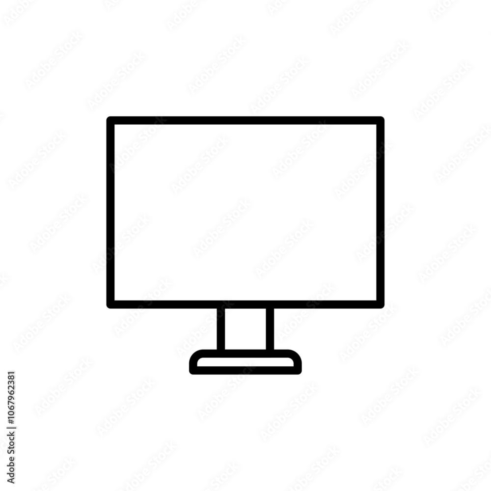 Poster Desktop icon Outline vector for web ui