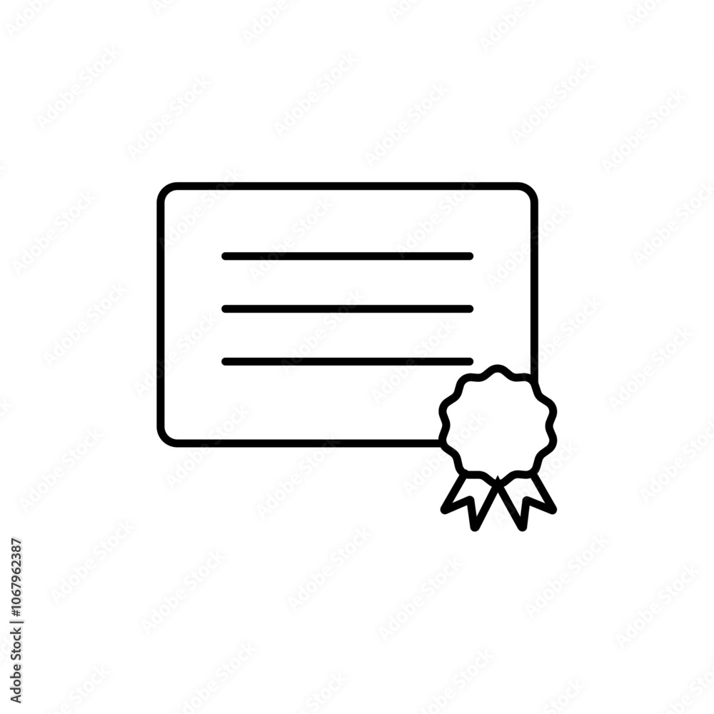 Poster Diploma icon Outline vector for web ui
